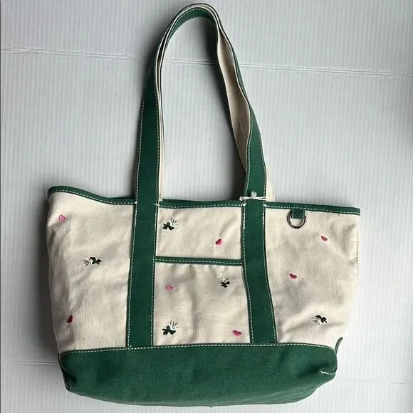 Universal Thread Floral Embroidered Canvas Tote Bag - Picture 16 of 16